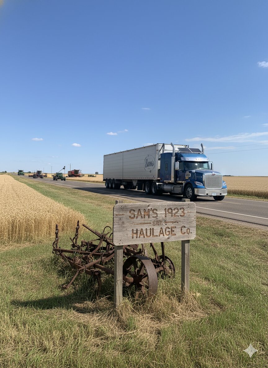 Sam’s Services hauling truck